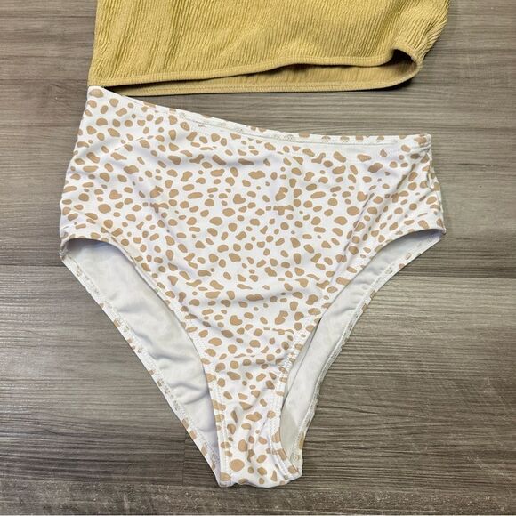 SHEIN Rib Knit Cut-out One Shoulder One Piece Swimsuit size Small - Picture 3 of 6